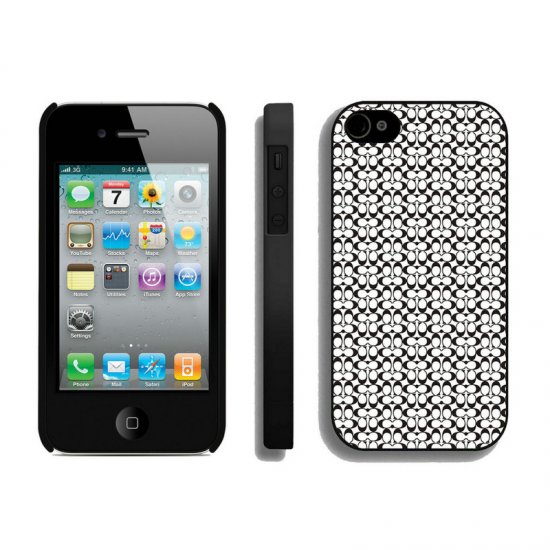 Coach In Confetti Signature Black iPhone 4 4S Cases AIR | Coach Outlet Canada
